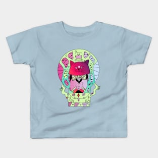 Blue Red Blend 7 Cats and The Aristocat Kids T-Shirt